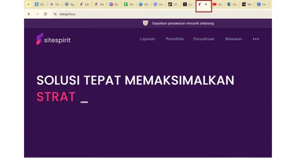 contoh favicon pada tab browser