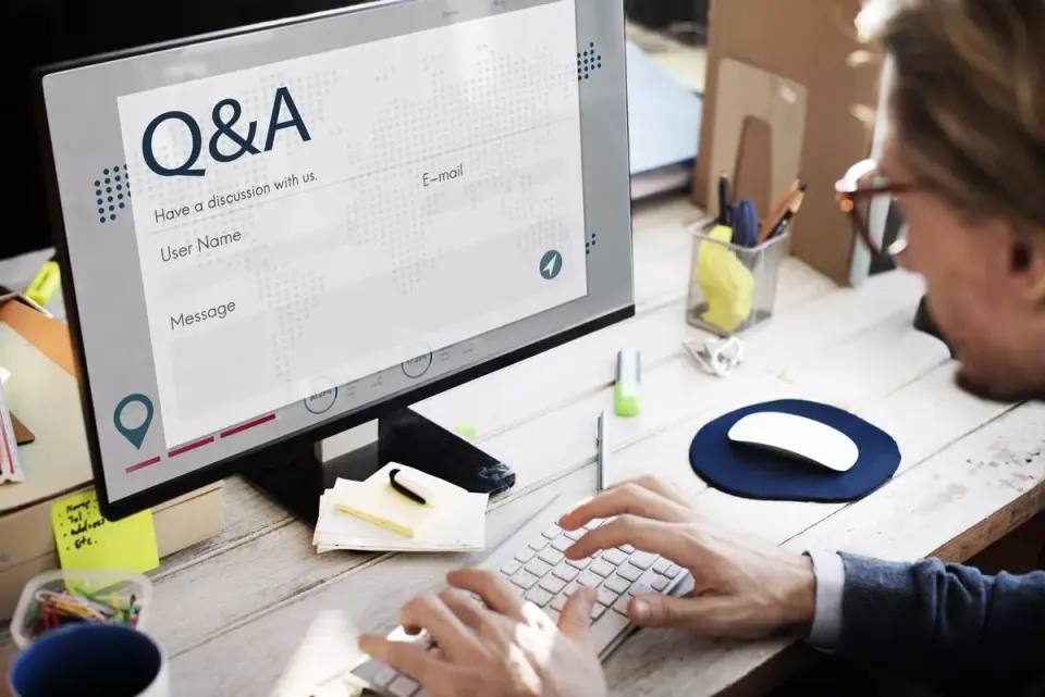 Q&A FAQ question in website
