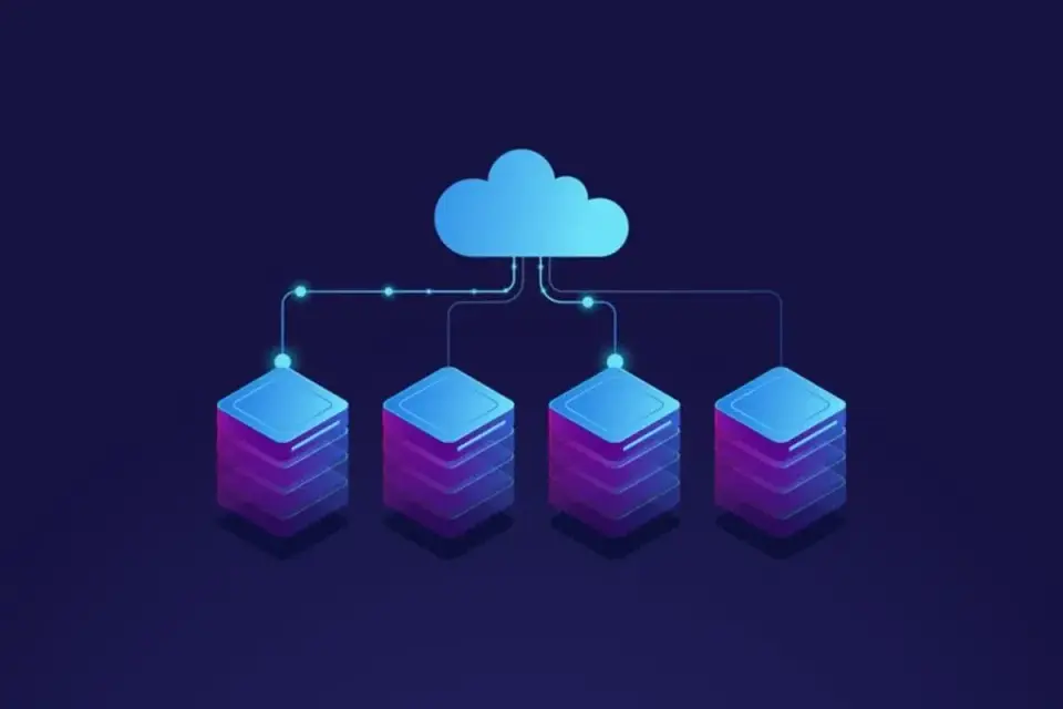 Ilustrasi cloud hosting