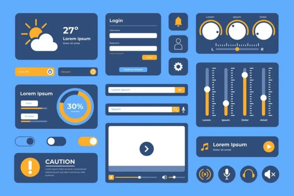 Ilustrasi widget website
