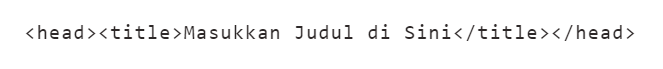 contoh struktur html untuk meta title