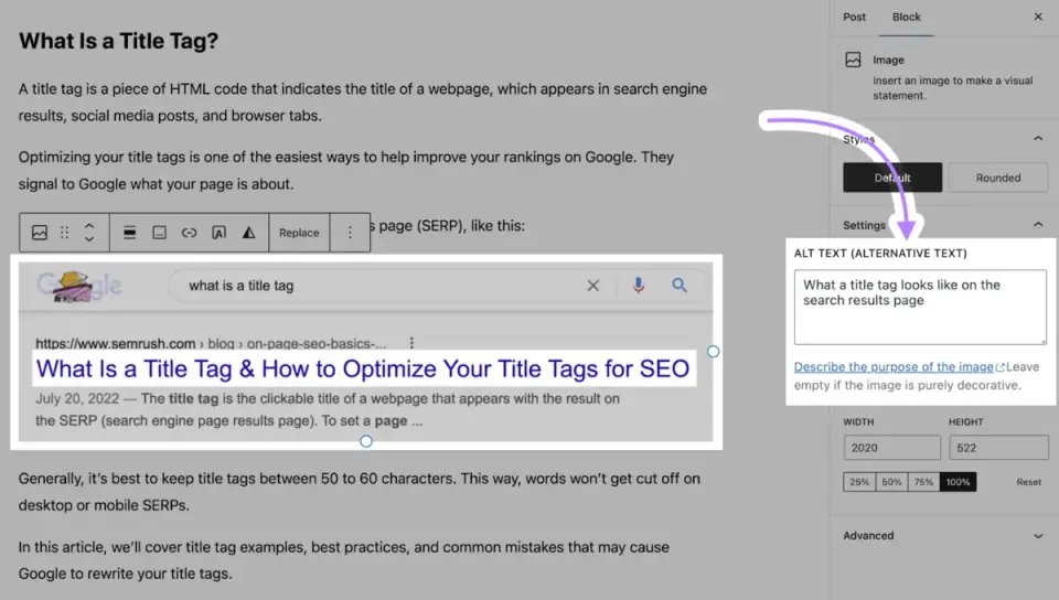 contoh alt text untuk membantu search engine memahami konteks gambar
