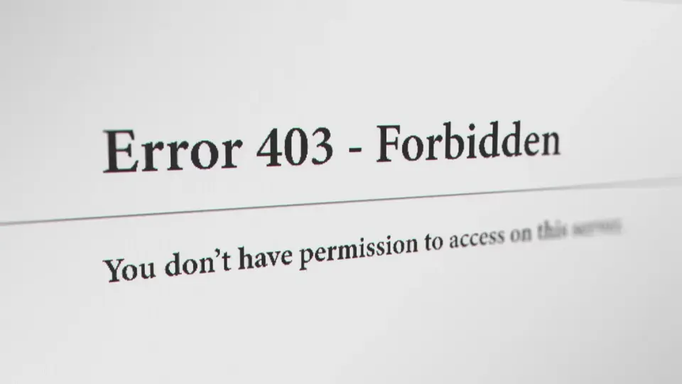 Tampilan error 403 -fobidden
