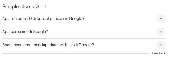 Contoh pertanyaan pengguna yang dijawab pada google position zero