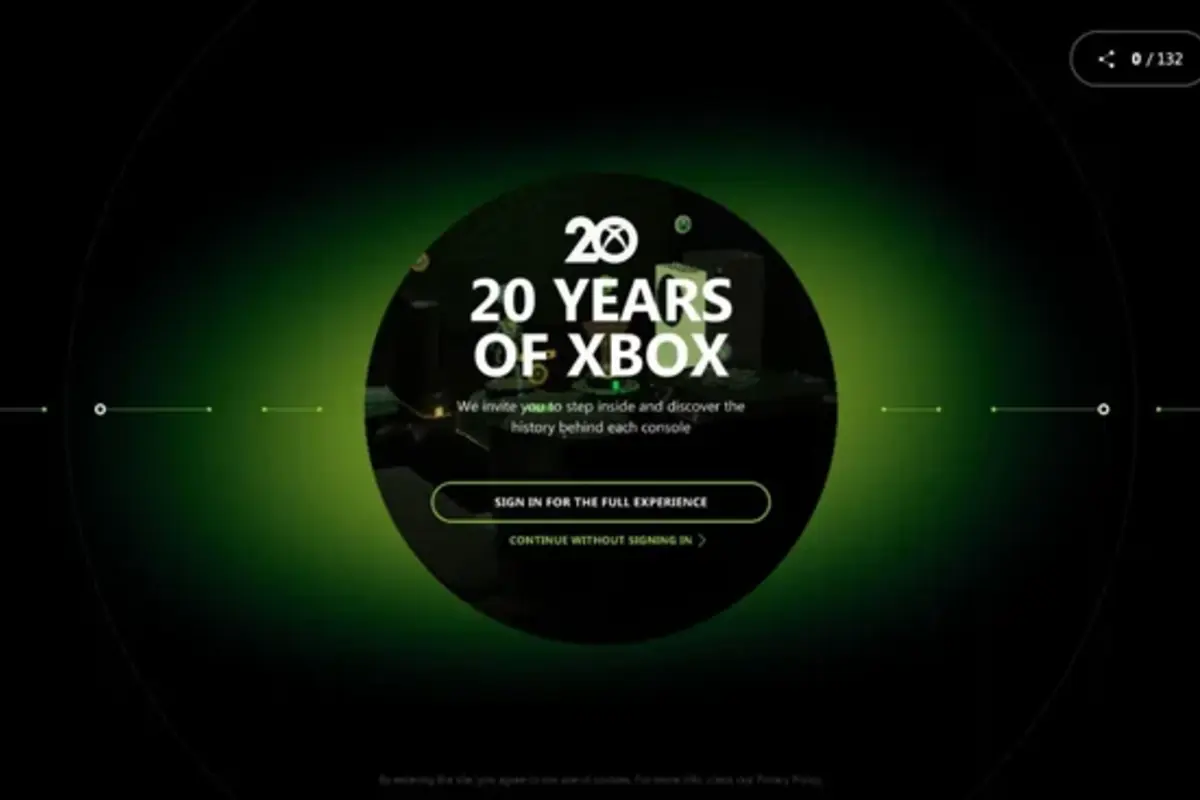 Tampilan Situs Web Xbox Museum