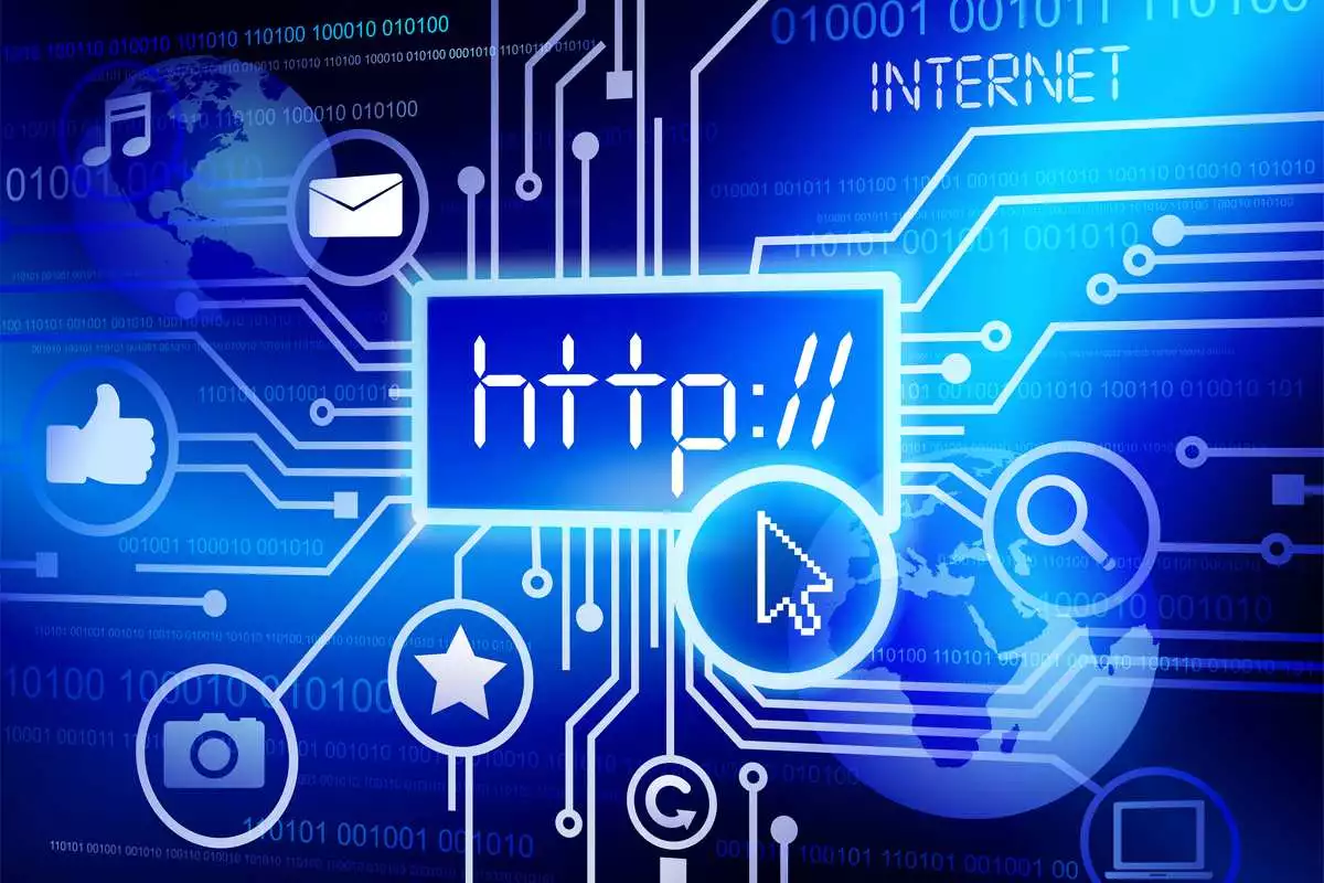 tulisan http warna biru mengkilap