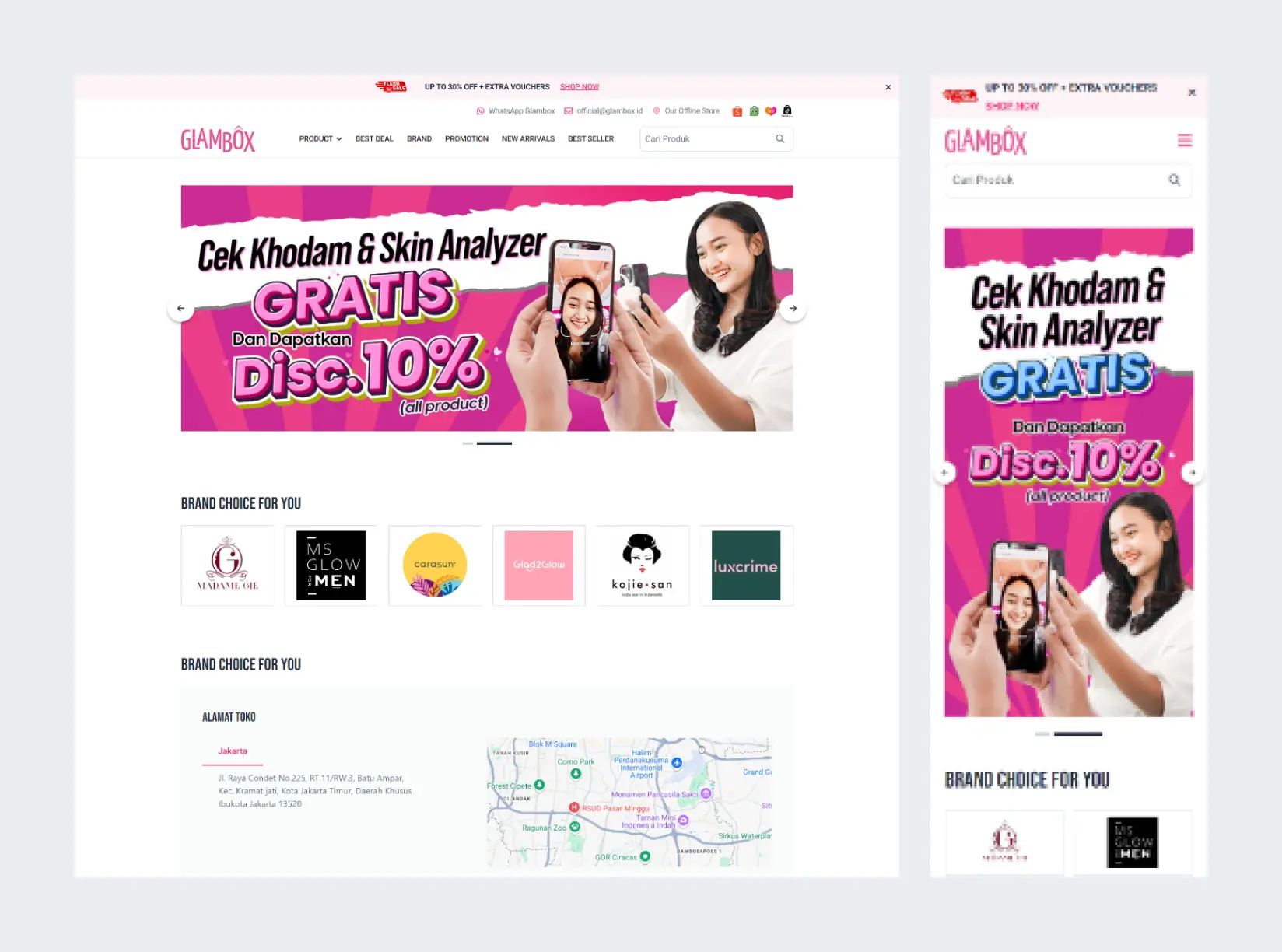 Jasa Pembuatan Website Tangerang 9 Glambox (Product Catalog)