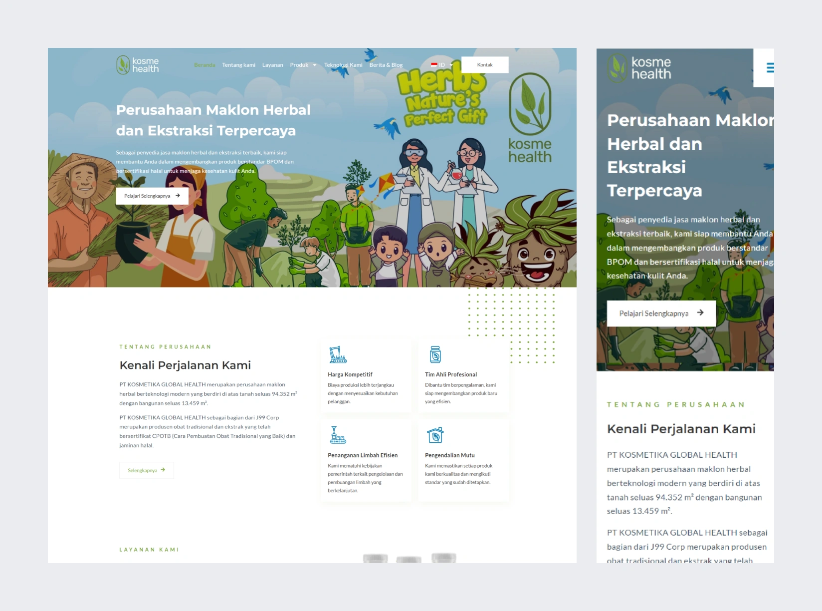 Jasa Pembuatan Website Tangerang 7 website kosme health