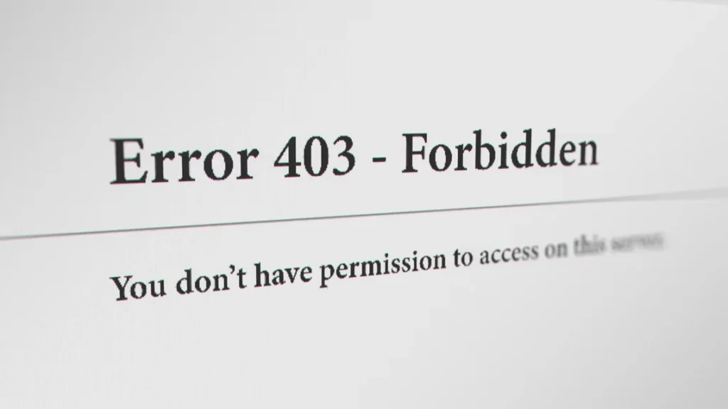 Tampilan error 403 -fobidden